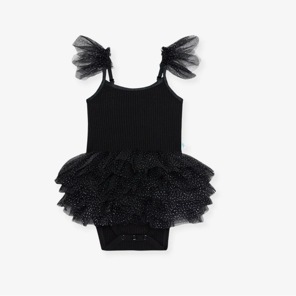 Posh Peanut black tutu dress/ onesie
